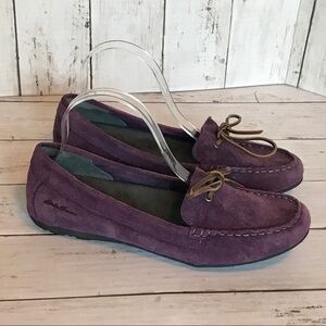 Eddie Bauer Purple Suede Babette Moccasins